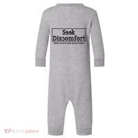 Seek Discomfort Motivational Quote Inspirational Change Infant Fleece One Piece thumb 0