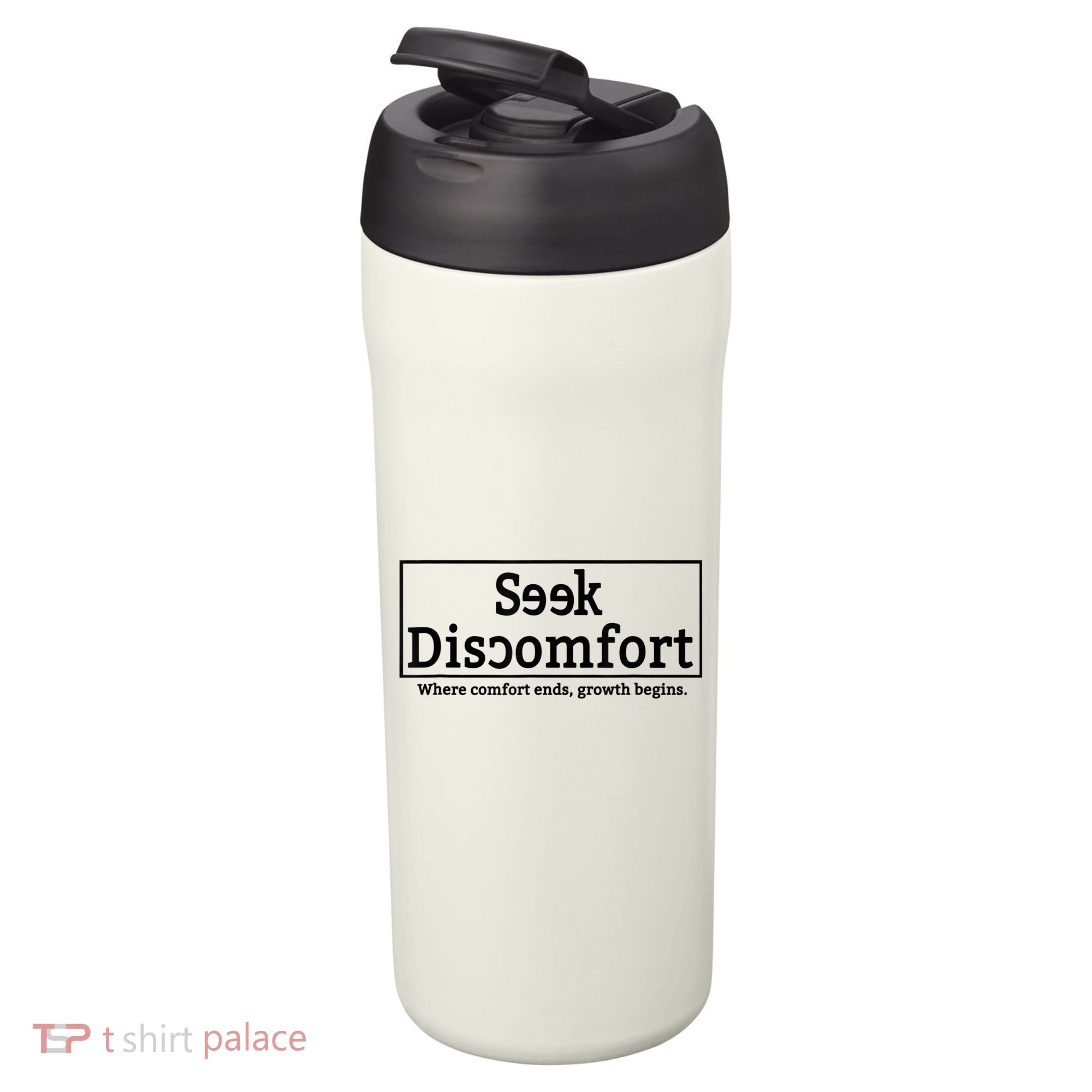 Seek Discomfort Motivational Quote Inspirational Change 24oz Duet Stainless Steel Tumbler