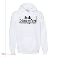 Seek Discomfort Motivational Quote Inspirational Change Comfort Colors Garment-Dyed Hooded Sweatshirt thumb 0