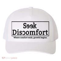 Seek Discomfort Motivational Quote Inspirational Change Yupoong Adult 5-Panel Trucker Hat thumb 0
