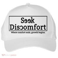Seek Discomfort Motivational Quote Inspirational Change Five-Panel Snapback Cap thumb 0