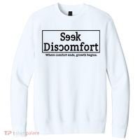 Seek Discomfort Motivational Quote Inspirational Change V.I.T. Fleece Crew Sweatshirt thumb 0