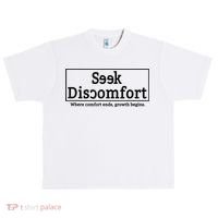 Seek Discomfort Motivational Quote Inspirational Change Urban Oversized Heavyweight T-Shirt thumb 0