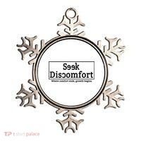 Seek Discomfort Motivational Quote Inspirational Change Ornament thumb 0