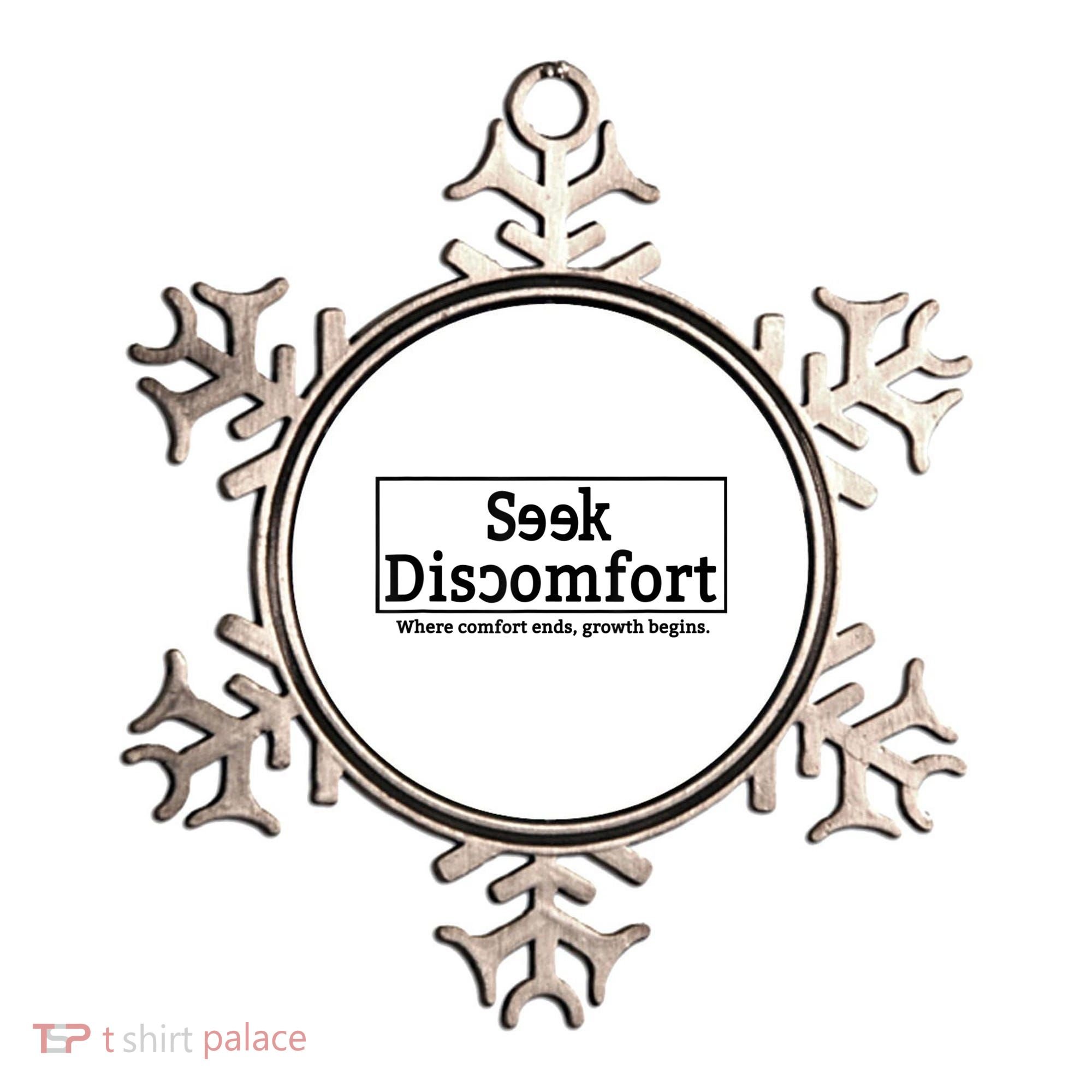 Seek Discomfort Motivational Quote Inspirational Change Ornament