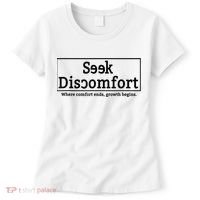 Seek Discomfort Motivational Quote Inspirational Change Women's T-Shirt thumb 0