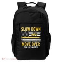 Slow Down Move Over Tow Lives Matter Driver American Flag Backpack thumb 0