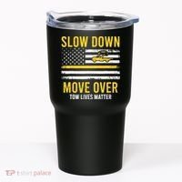 Slow Down Move Over Tow Lives Matter Driver American Flag Tumbler thumb 0