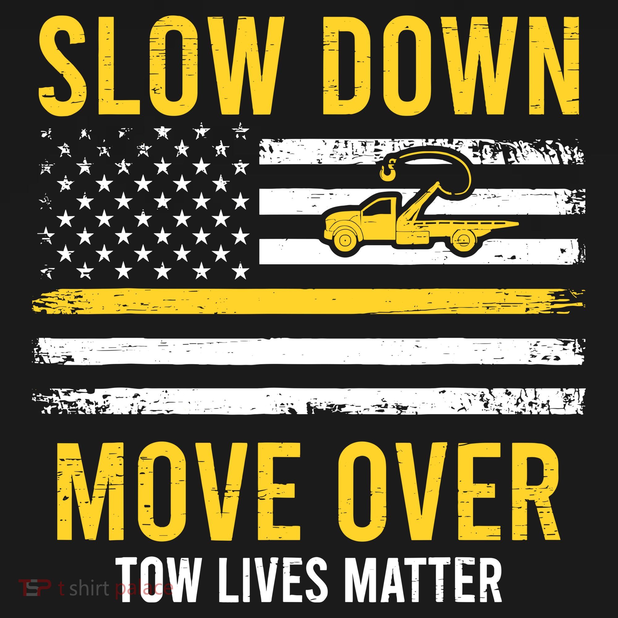 Slow Down Move Over Tow Lives Matter Driver American Flag Ornament