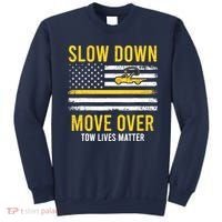 Slow Down Move Over Tow Lives Matter Driver American Flag Sweatshirt thumb 0