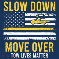 Slow Down Move Over Tow Lives Matter Driver American Flag Baby Bodysuit thumb 2