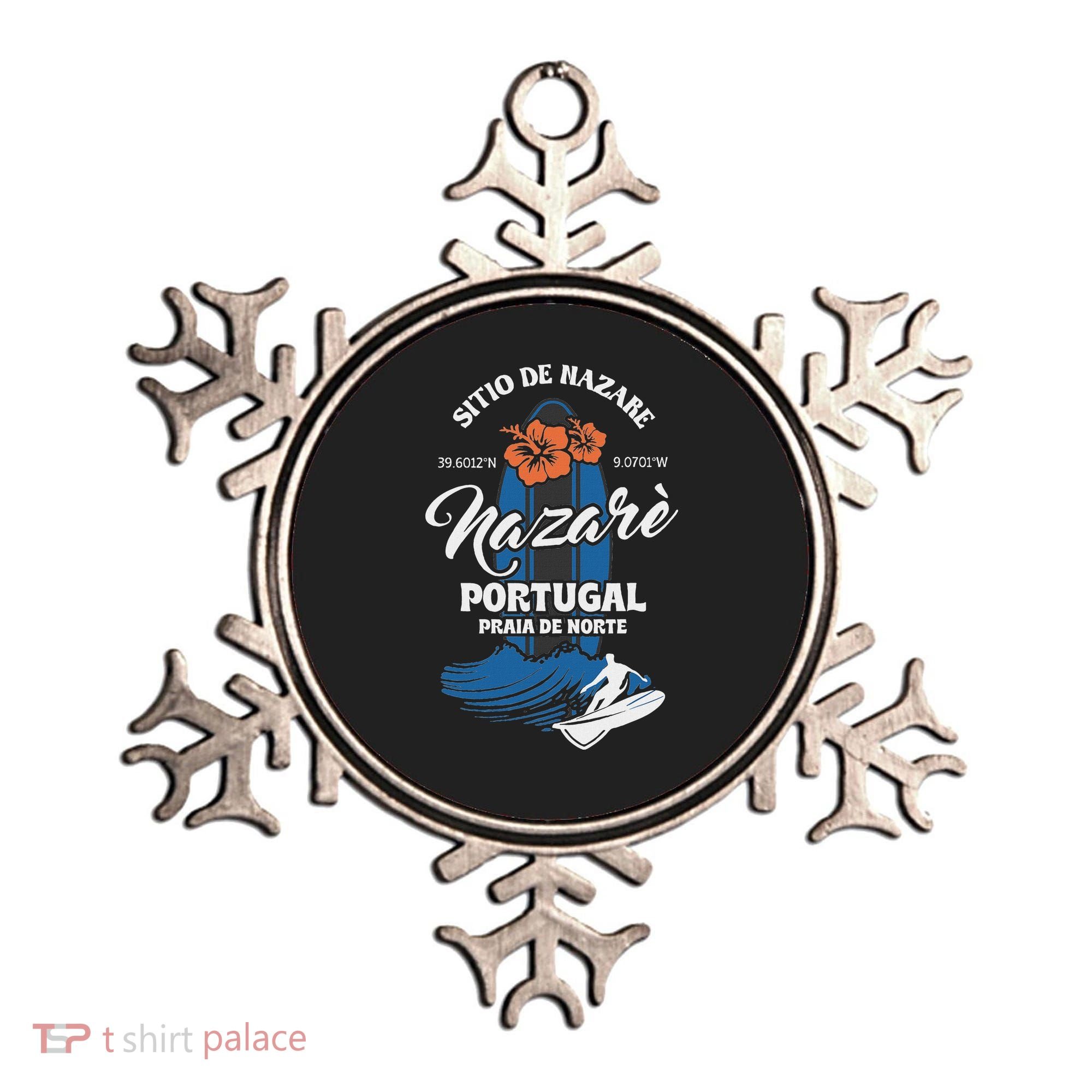Sitio De Nazare Portugal Beach Surfing Souvenir Surfer Ornament