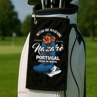 Sitio De Nazare Portugal Beach Surfing Souvenir Surfer Golf Towel thumb 2