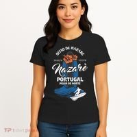 Sitio De Nazare Portugal Beach Surfing Souvenir Surfer Women's T-Shirt thumb 4