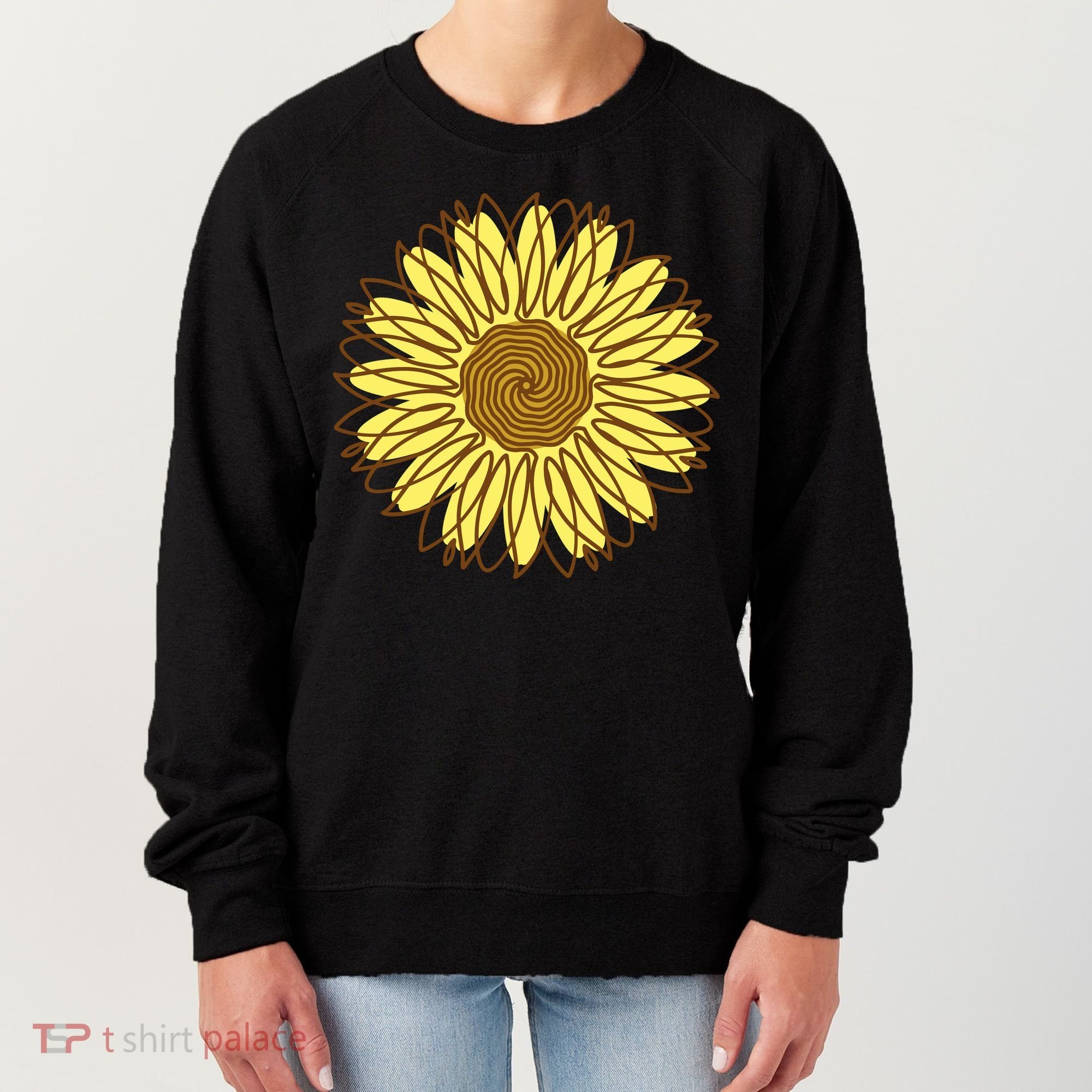 Sunflower Drawing Nature Women's Sweatshirt