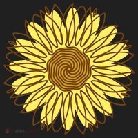 Sunflower Drawing Nature Women's Sweatshirt thumb 2
