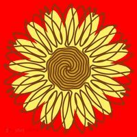 Sunflower Drawing Nature Santa Hat thumb 1