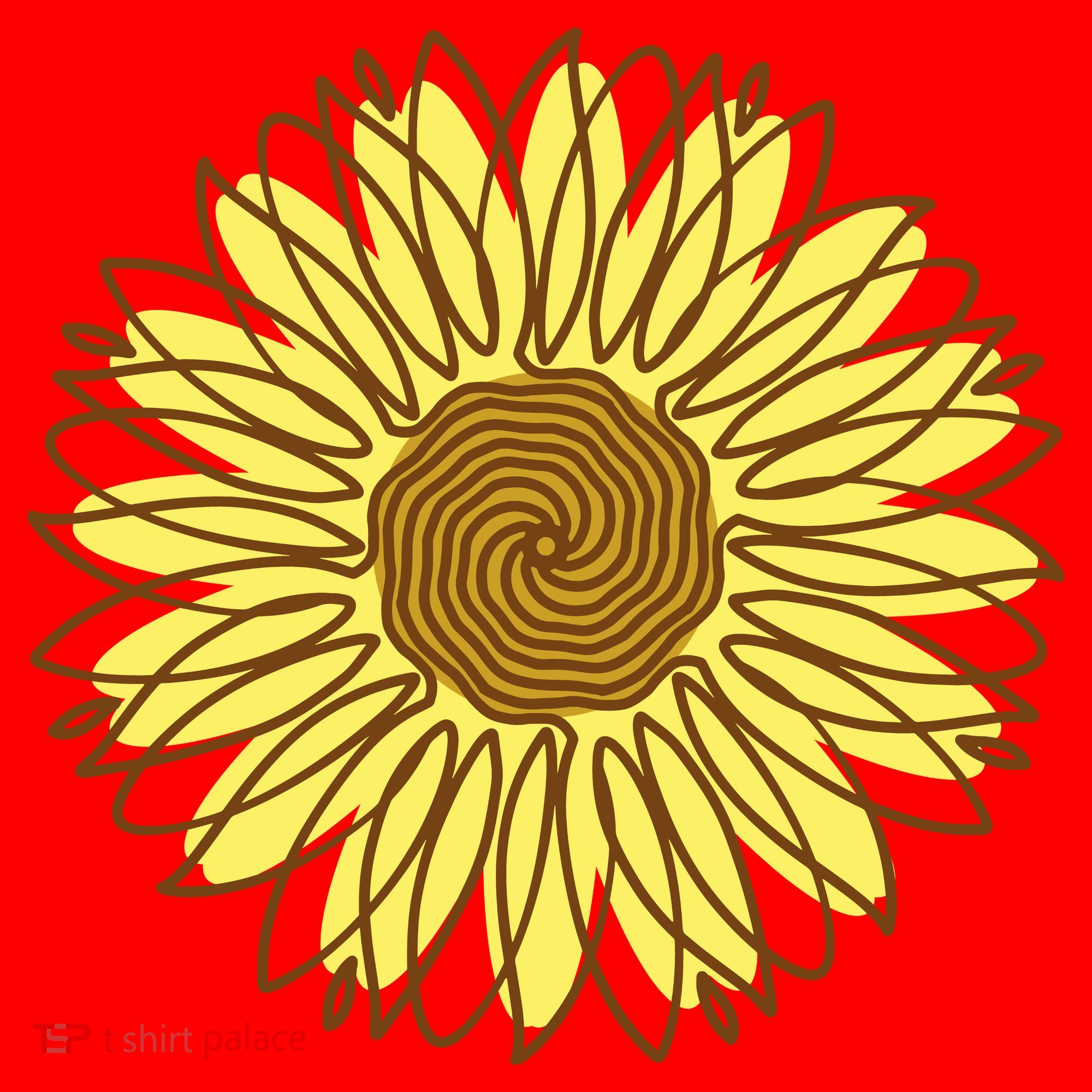 Sunflower Drawing Nature Santa Hat