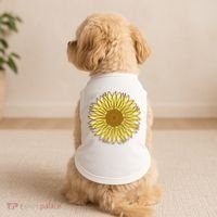 Sunflower Drawing Nature Doggie Tank thumb 2