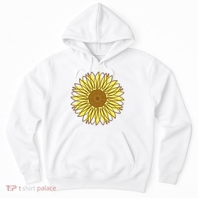 Sunflower Drawing Nature Hoodie