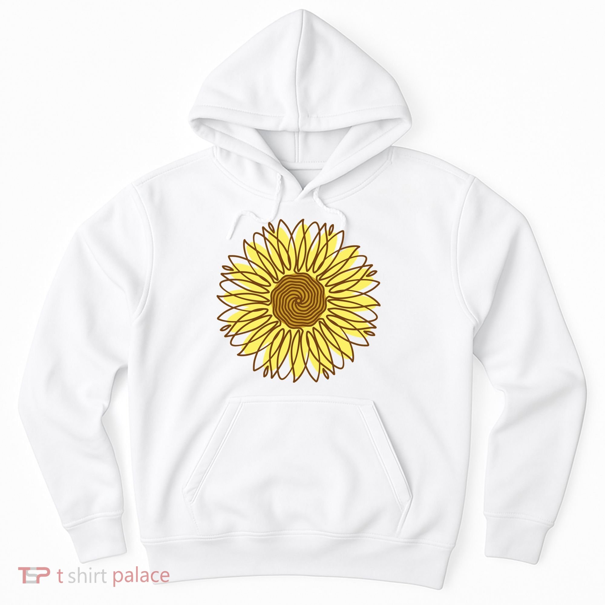 Sunflower Drawing Nature Hoodie