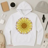 Sunflower Drawing Nature Hoodie thumb 3