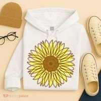 Sunflower Drawing Nature Hoodie thumb 4