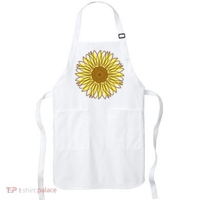 Sunflower Drawing Nature Apron