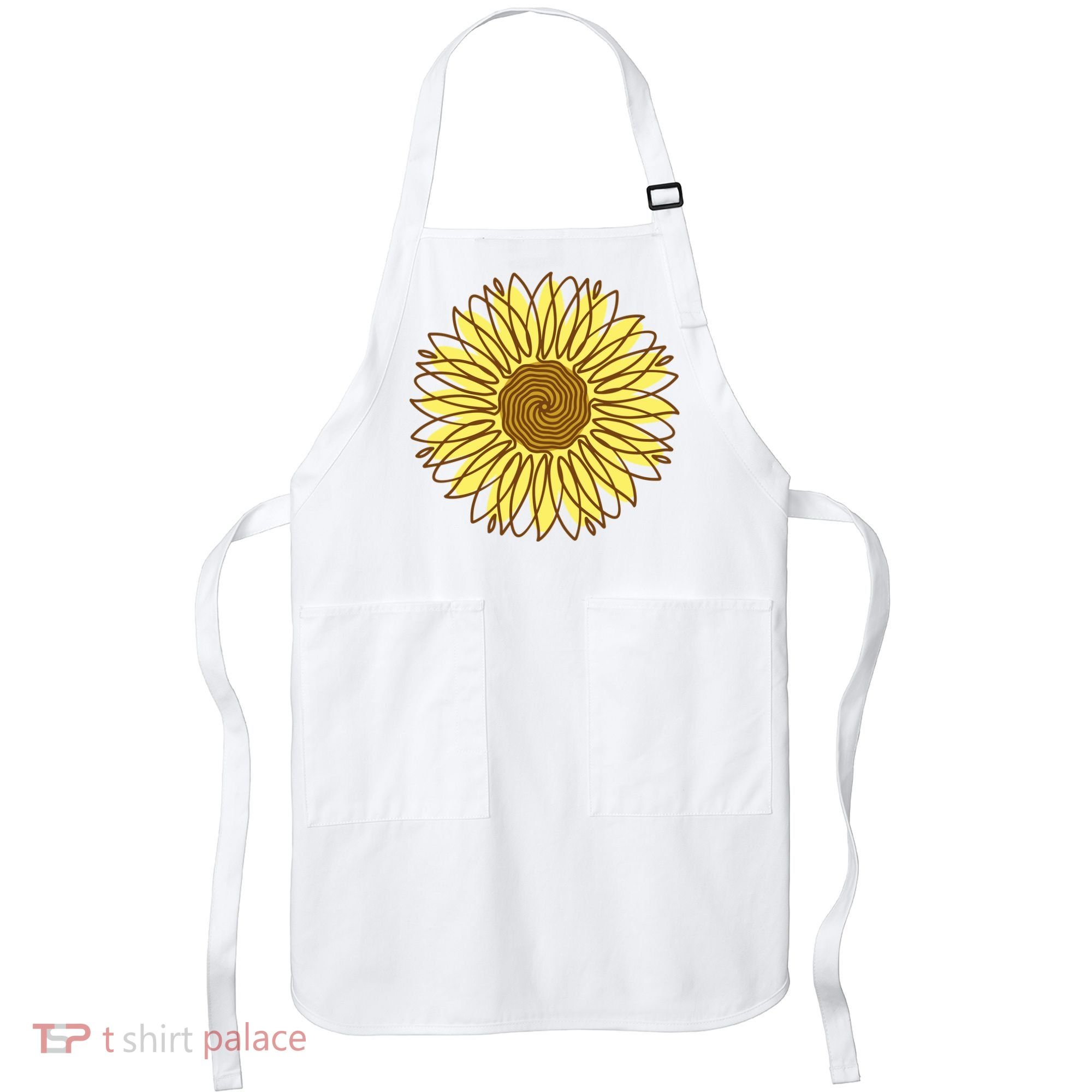 Sunflower Drawing Nature Apron