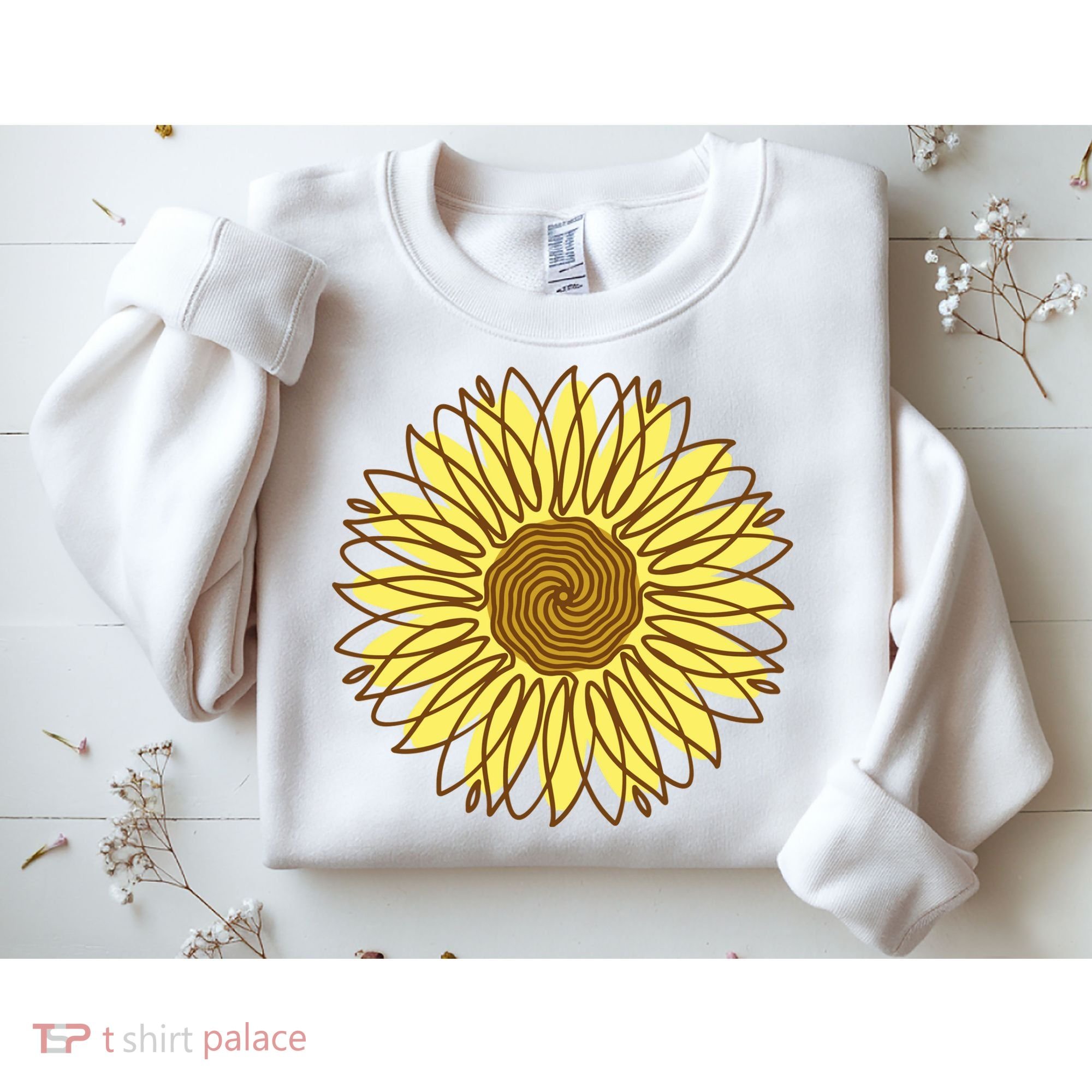 Sunflower Drawing Nature Sweatshirt