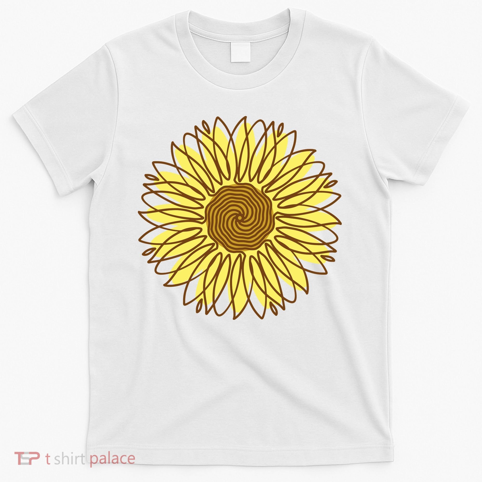 Sunflower Drawing Nature T-Shirt