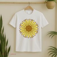 Sunflower Drawing Nature T-Shirt thumb 2