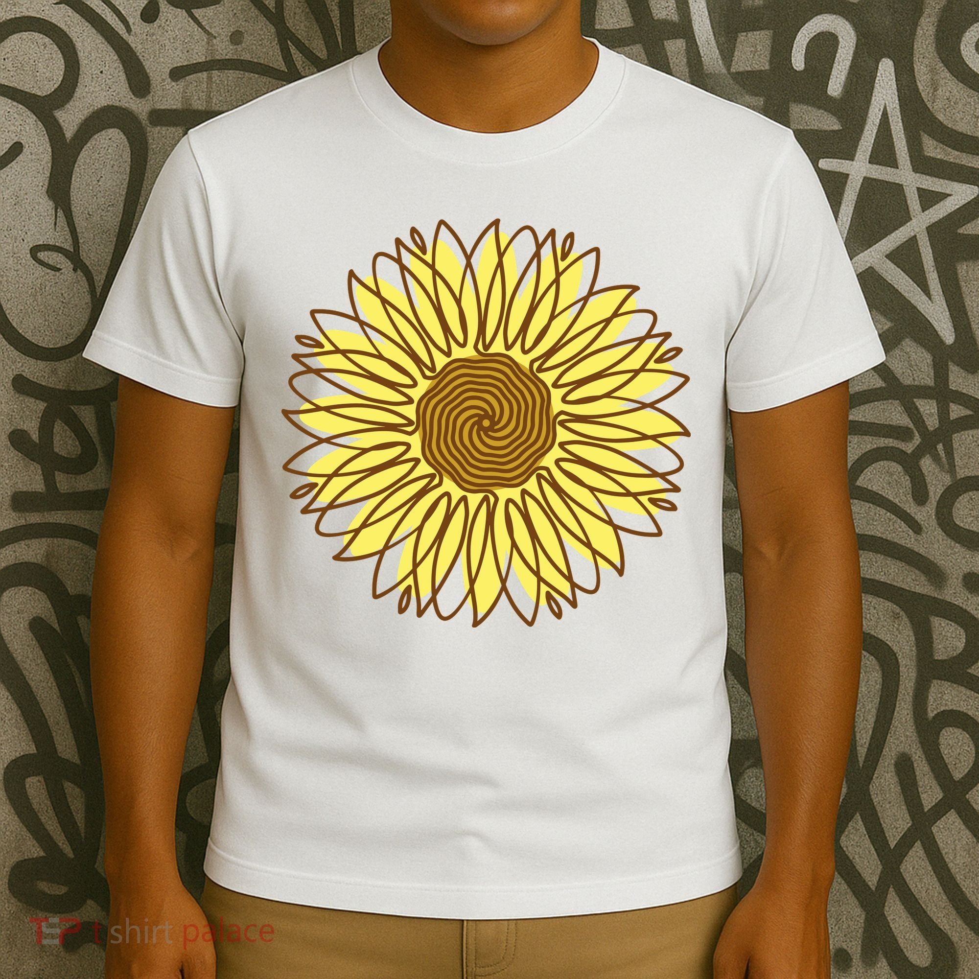 Sunflower Drawing Nature T-Shirt