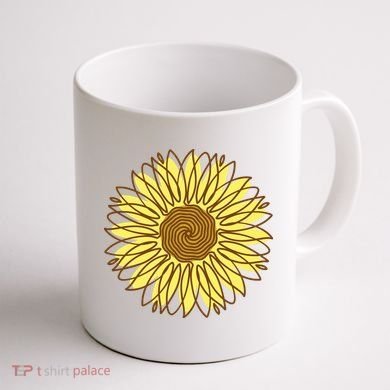 Sunflower Drawing Nature Coffee Mug back