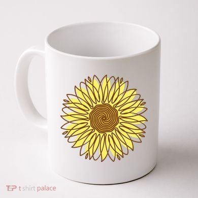 Sunflower Drawing Nature Coffee Mug