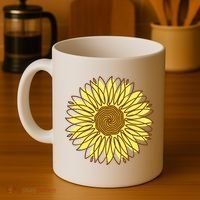 Sunflower Drawing Nature Coffee Mug thumb 4