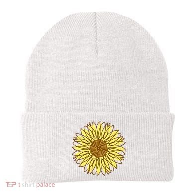Sunflower Drawing Nature Beanie