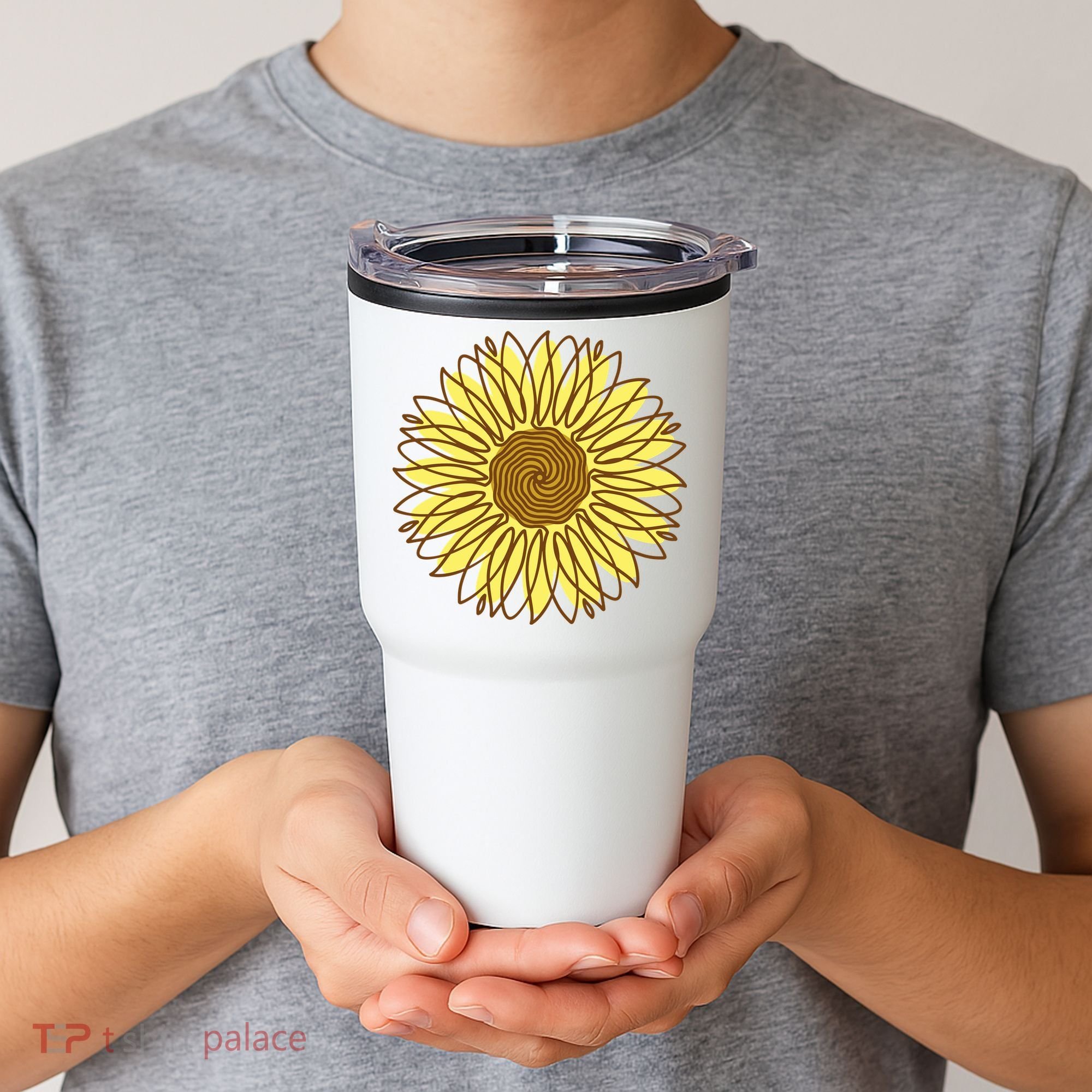 Sunflower Drawing Nature Tumbler
