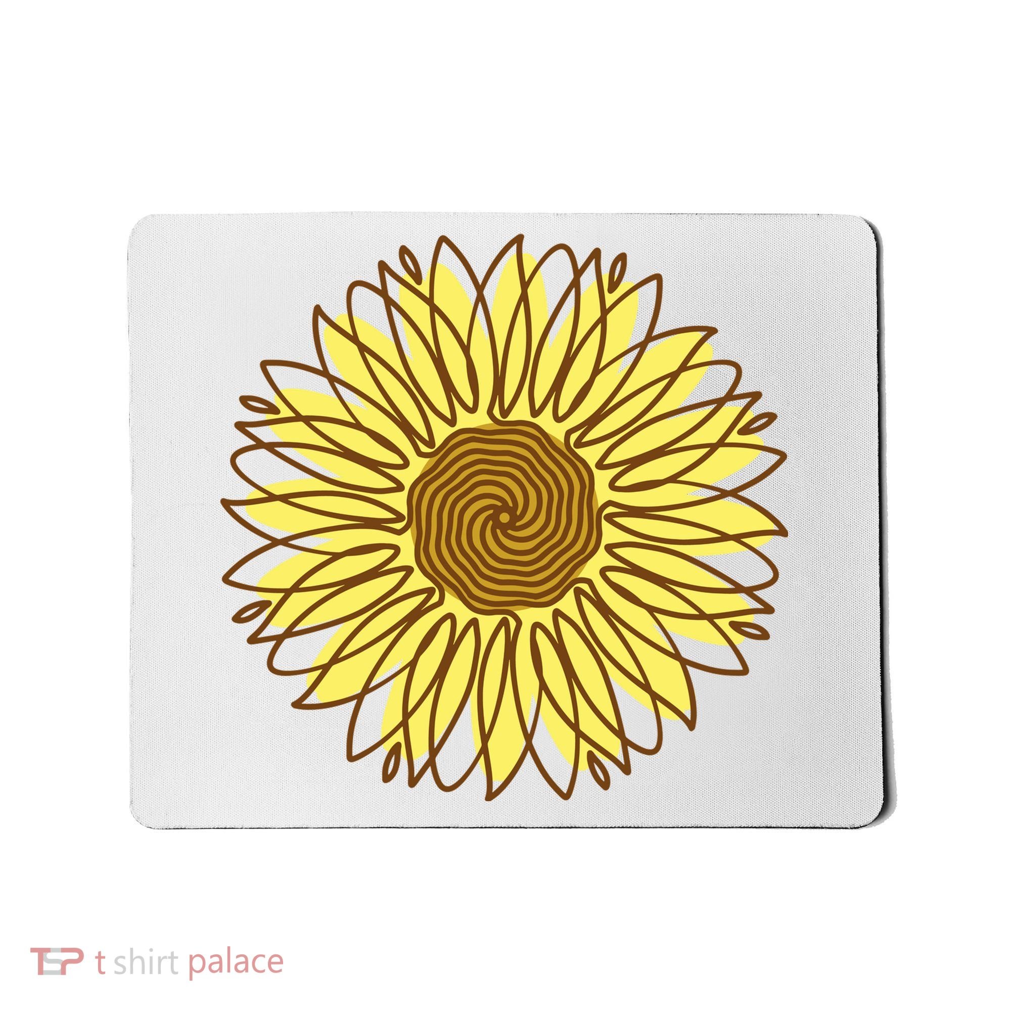 Sunflower Drawing Nature Mousepad