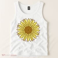 Sunflower Drawing Nature Tank Top thumb 2