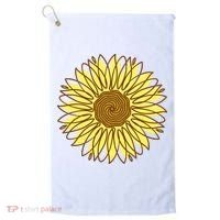 Sunflower Drawing Nature Golf Towel thumb 0
