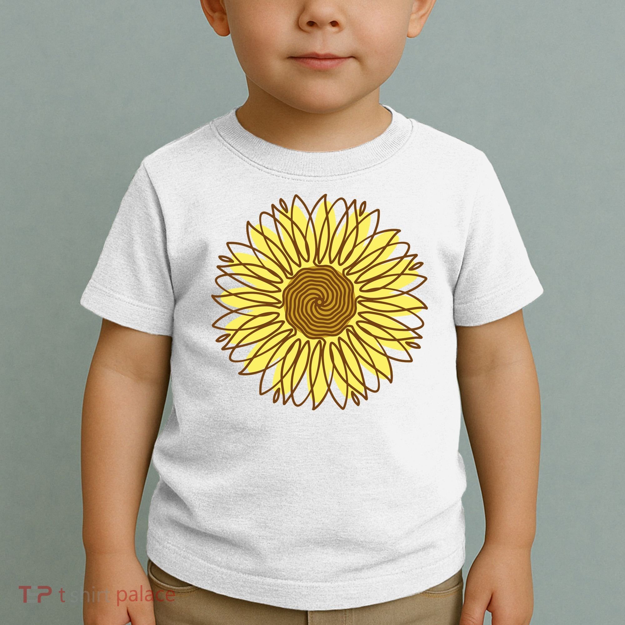 Sunflower Drawing Nature Toddler T-Shirt