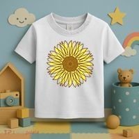 Sunflower Drawing Nature Toddler T-Shirt thumb 3