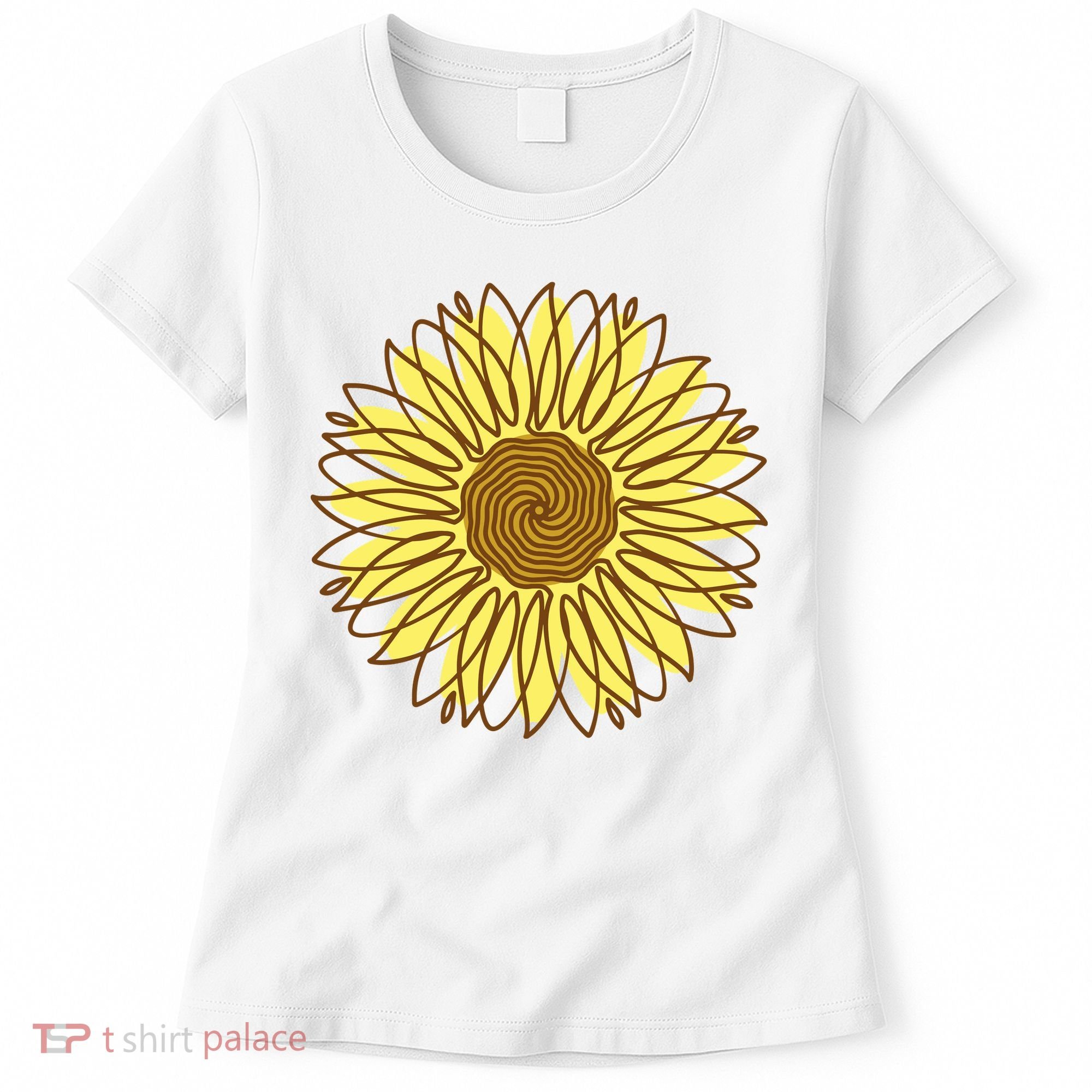 Sunflower Drawing Nature Women's T-Shirt