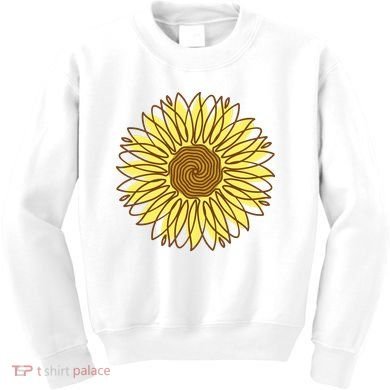 Sunflower Drawing Nature Kids Sweatshirt