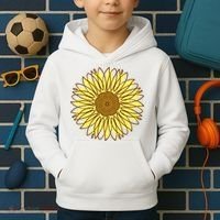 Sunflower Drawing Nature Kids Hoodie thumb 2