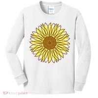 Sunflower Drawing Nature Kids Long Sleeve Shirt thumb 0