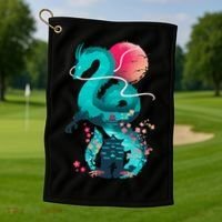 Spirit Dragon Of The River Golf Towel thumb 1