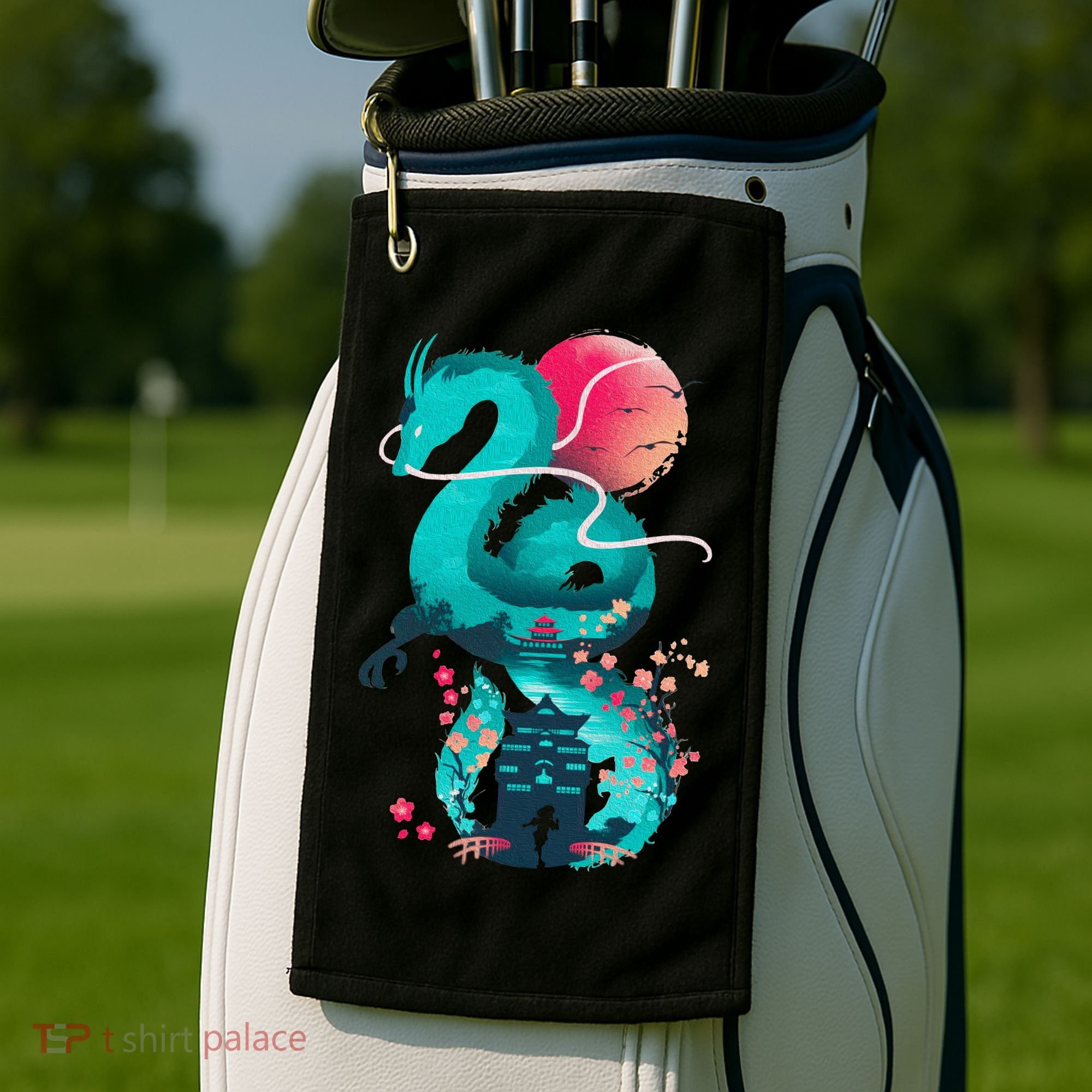 Spirit Dragon Of The River Golf Towel