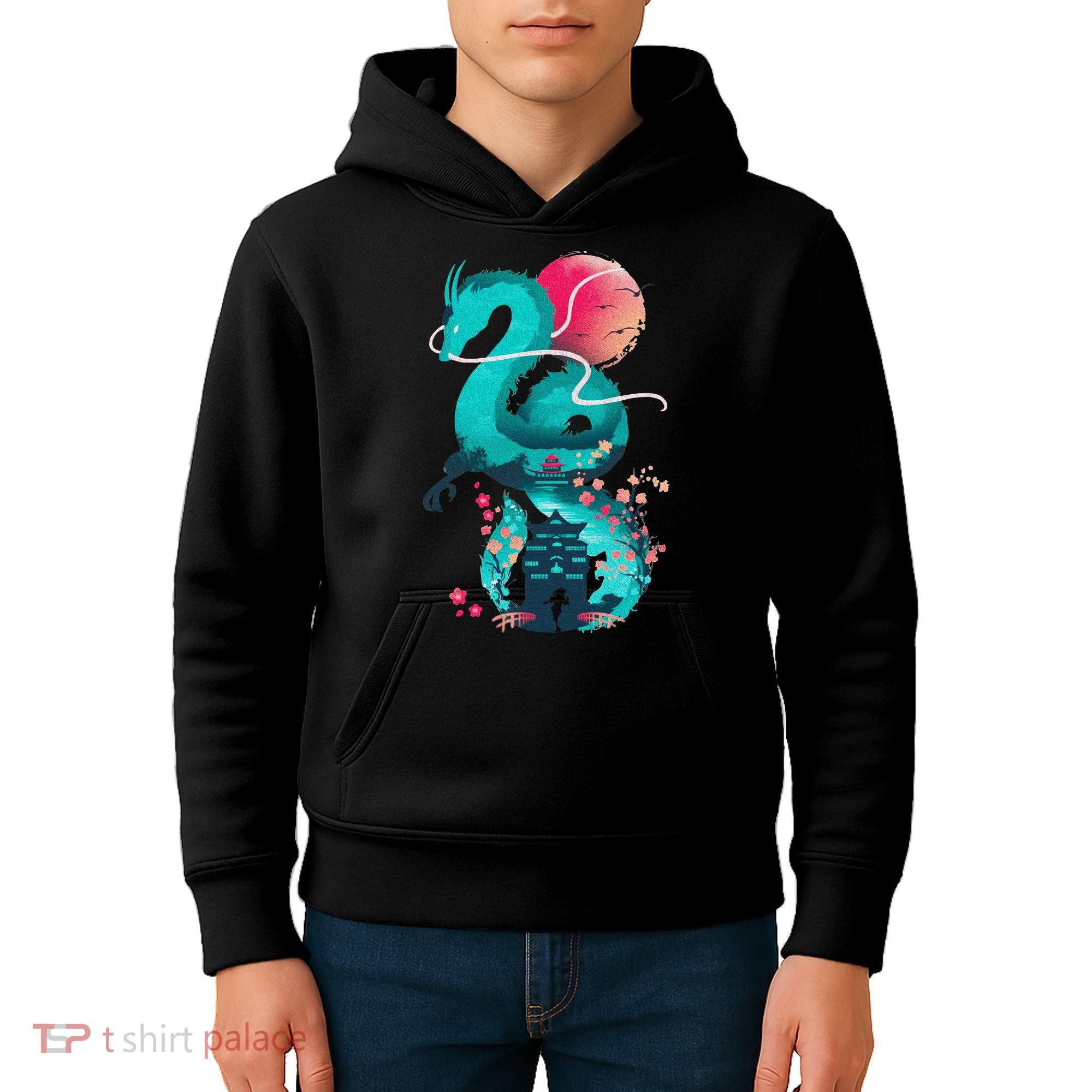 Spirit Dragon Of The River Kids Hoodie